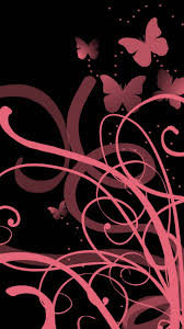 wallpaper pink erfly design