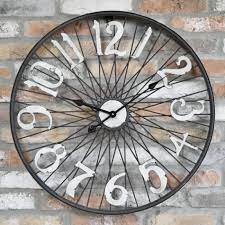 bicycle wheel wall clock black