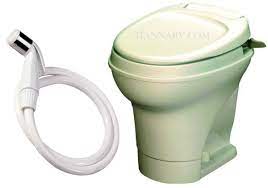 .v hand flush parchment plastic low profile toilet (31647) by thetford®. Thetford 31676 Aqua Magic V Parchment High Hand Flush Rv Toilet With Sprayer Mfg 31676 23327 Shop Our Other Rv And Camping Toilets Hanna Trailer Supply
