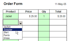 How To Create Excel Order Form