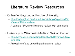 USING APA STYLE Literature Review  What to do How to begin   ppt    