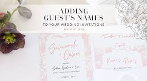 names to your wedding invitations