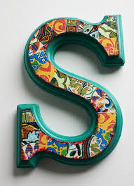 Hand Decorated Wood Letter S 6 5 Home