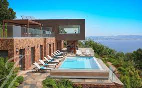 luxury houses with terrace in