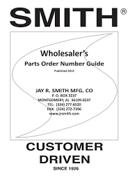 parts order guide jay r smith mfg co