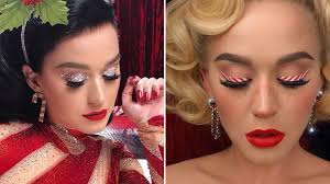 katy perry wore candy cane eyeliner in