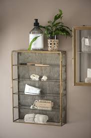 Brass Wall Hanging Storage Cabinet With