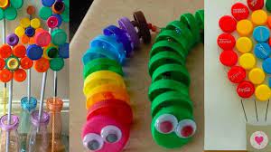 Bricoler avec les enfants: 12 idées avec des bouchons colorés! - Trucs et  Bricolages