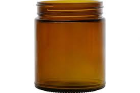 Amber Glass Jars With Gold Lids 9 Oz