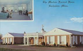 old funeral home postcard macken