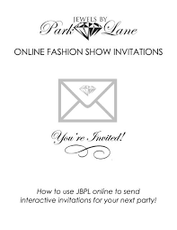 show e invitation park lane jewelry