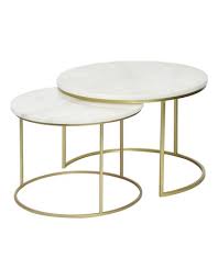 Nested Coffee Table Set Gold