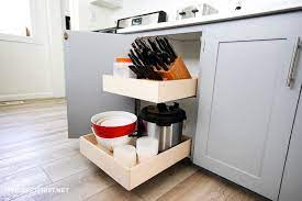 build pull out shelves for kitchen cabinets