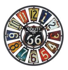 Route 66 Skeleton Wall Clock The