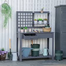 Outsunny Potting Bench Table Garden