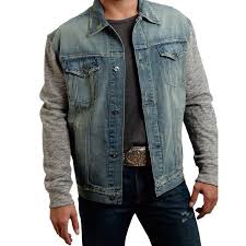 Not only is it the perfect lightweight garment to wear out on the. Stetson Western Jacket Mens Denim Jean Knit Light Light Wash Overstock 27342651