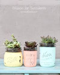 Diy Mason Jar Succulent Pots With Free