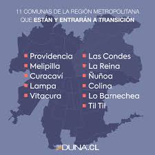 Over 100,000 english translations of spanish words and phrases. Mapa De La Transicion Cuales Son Las Comunas Que Pasan A Esta Etapa Duna 89 7 Duna 89 7