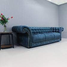 fabric chesterfield 3 seater sofa