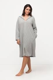 hooded terry cloth bathrobe with