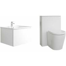 White 610mm Bathroom Vanity Unit With