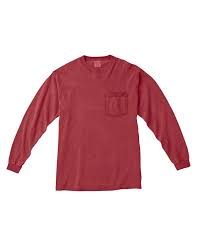 Comfort Colors C4410 Mens Long Sleeve Pocket T Shirt Size