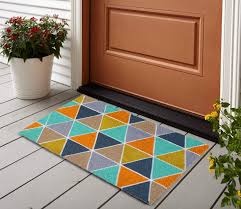 printed coir door mat