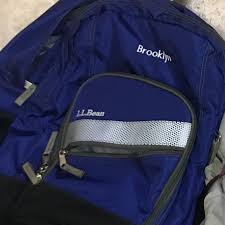 Ll bean deluxe backpack bookbag beautiful design pink. L L Bean Bags Ll Bean Monogram Backpack Poshmark