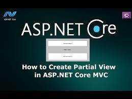 create partial view in asp net core mvc