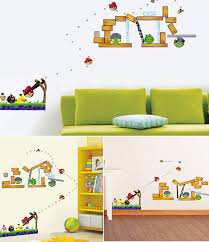 angry birds wall decals interior