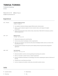 10 freelance makeup artist resume