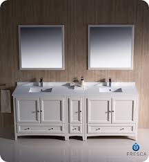 Perfect for transitional or traditional bathrooms, the 60 elmdale double vanity evokes a sense of warmth and luxury. Fresca Fcb20 361236aw Oxford 83 Antique White Traditional Double Sink Bathroom Cabinets