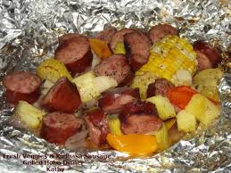 kielbasa sausage grilled hobo dinner