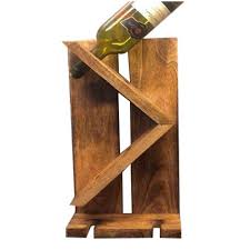 natural wall mounted wine rack and