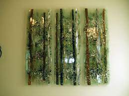 Abstract Trees Wall Art Designer Glass