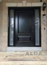 Front Door With 2 Frosted Sidelights