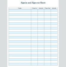 Employee Sign In Sign Out Sheet Template Hostingpremium Co