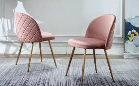 4.2 out of 5 stars 64. Amazon Com Modern Velvet Dining Chairs Upholstered Living Room Accent Chairs Gold Vanity Chairs Set Of 2 Pink Kitchen Dining Room Furniture
