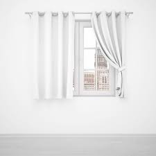 Elegant Window With White Curtains On