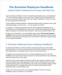 Sample Employee Handbook 9 Documents In Pdf