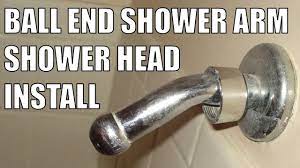 ball end shower arm shower head