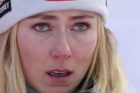 shiffrin shows her emotions after