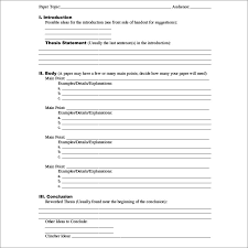 Essay Outline Template      Free Sample Example Format   Free    