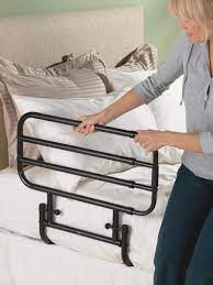 deluxe adjustable bed rail gold