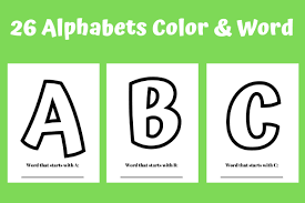 26 alphabets coloring pages for pre k
