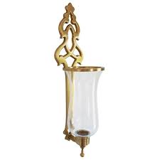 Hurricane Candle Sconce Brass And