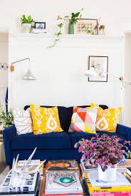 navy blue and yellow bedroom shefalitayal