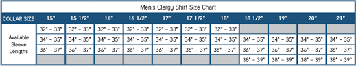Murphy Robes Size Charts