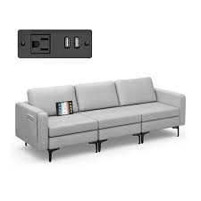 Modular 3 Seat Sofa Couch W Sloped