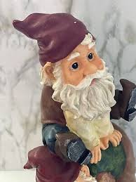 Garden Gnome Dwarf Hand Painted Resin